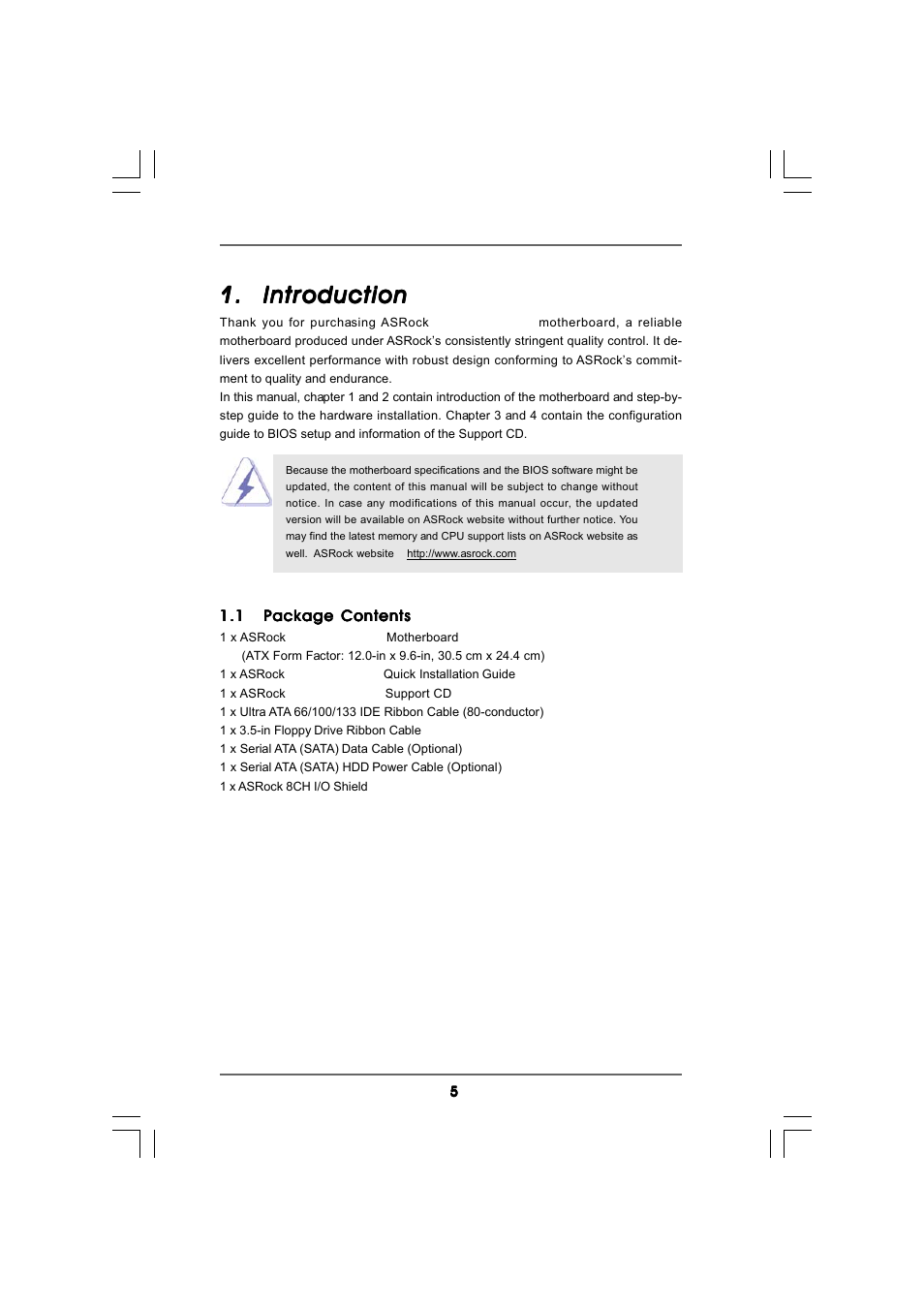 ASRock 939Dual-SATA2 User Manual | Page 5 / 40