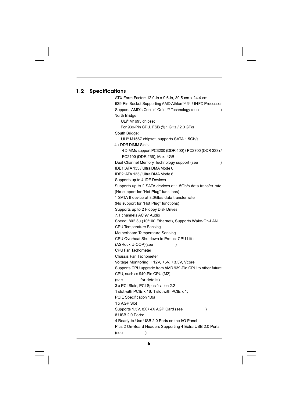 ASRock 939Dual-SATA2 User Manual | Page 6 / 40