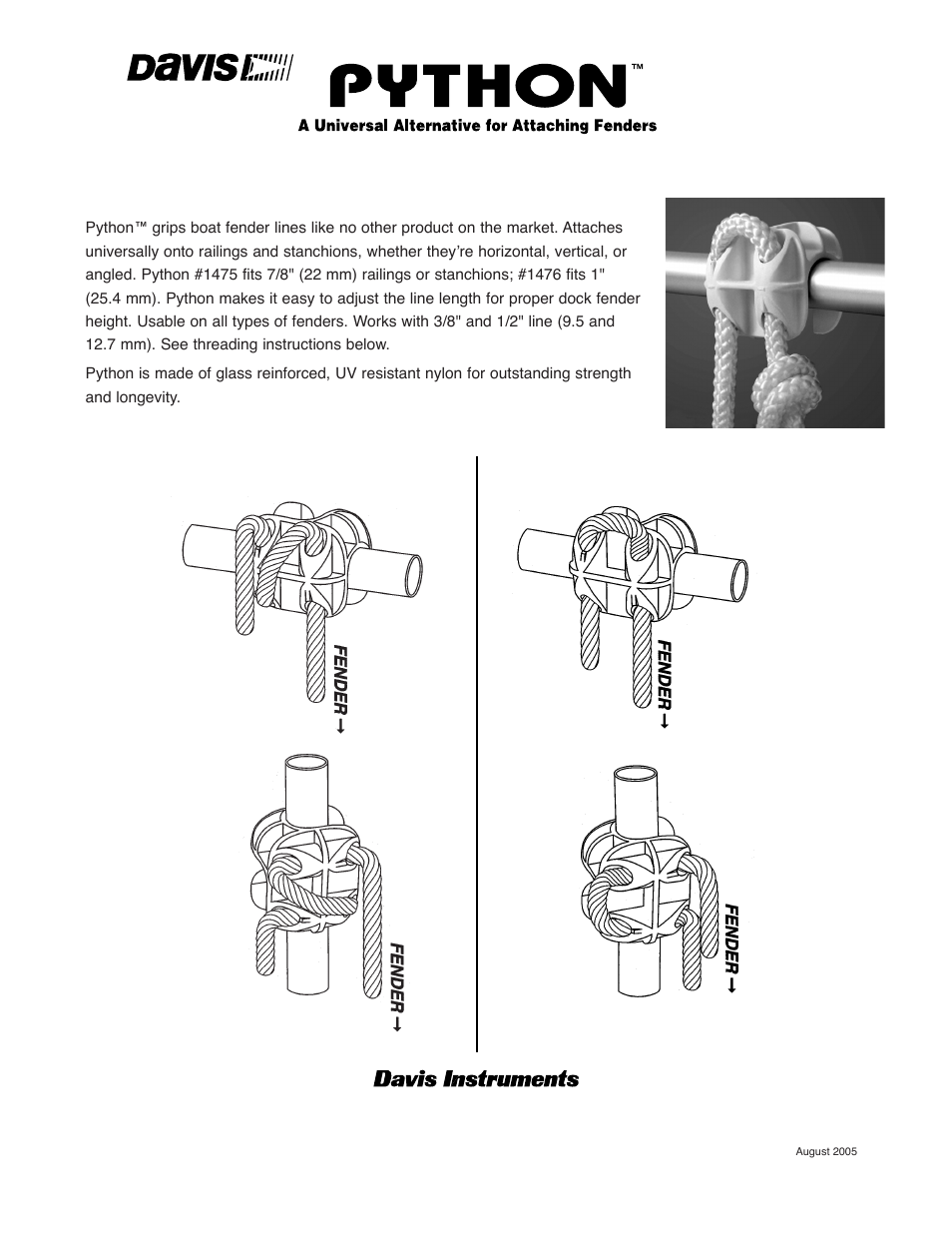 DAVIS Python User Manual | 1 page