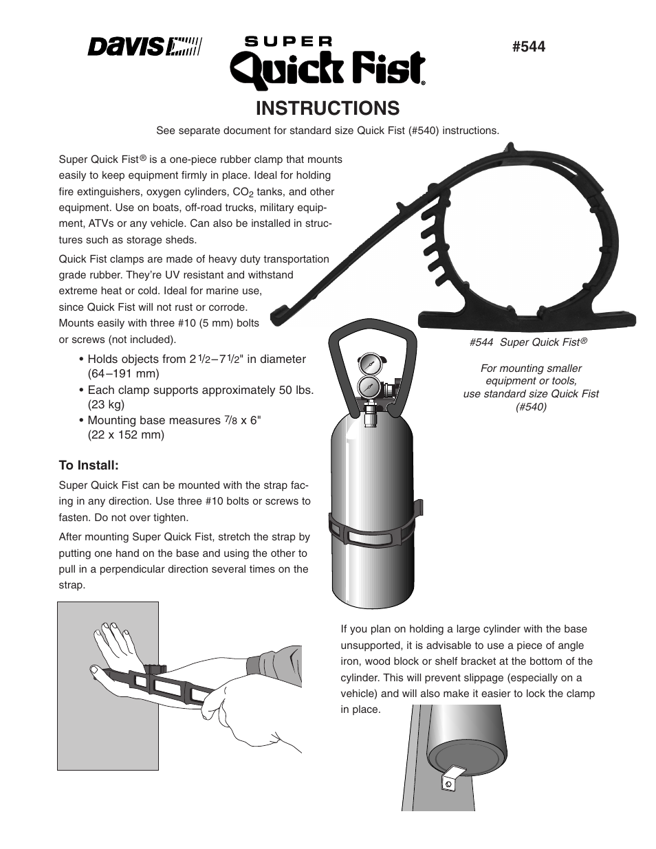 DAVIS Quick Fist (Super) User Manual | 2 pages