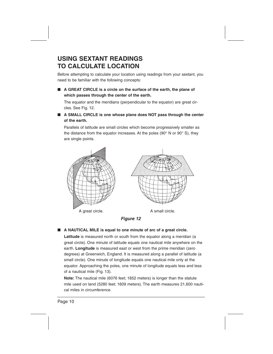 Using sextant readings to calculate location | DAVIS Mark 15, 25 Sextant User Manual | Page 12 / 24