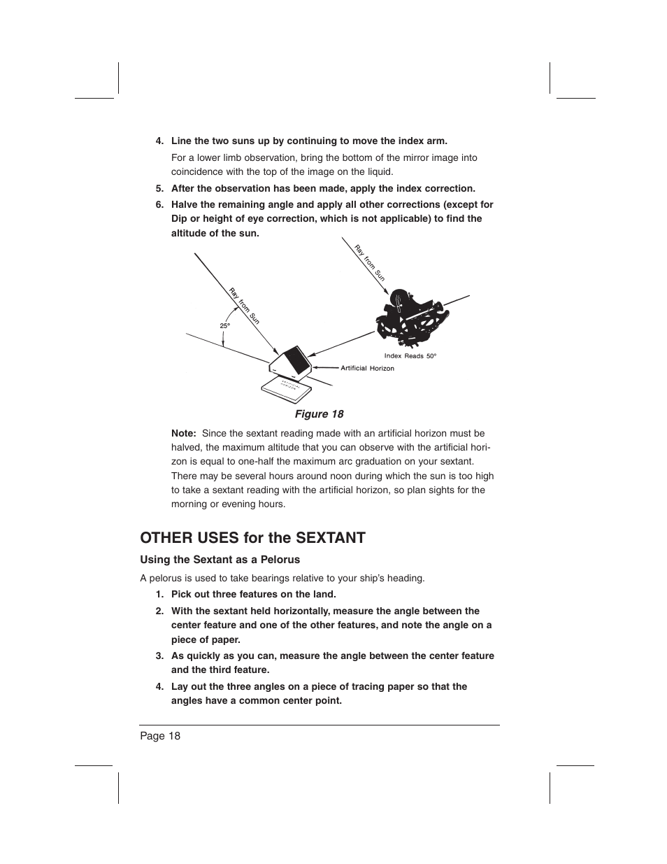 Other uses for the sextant | DAVIS Mark 15, 25 Sextant User Manual | Page 20 / 24