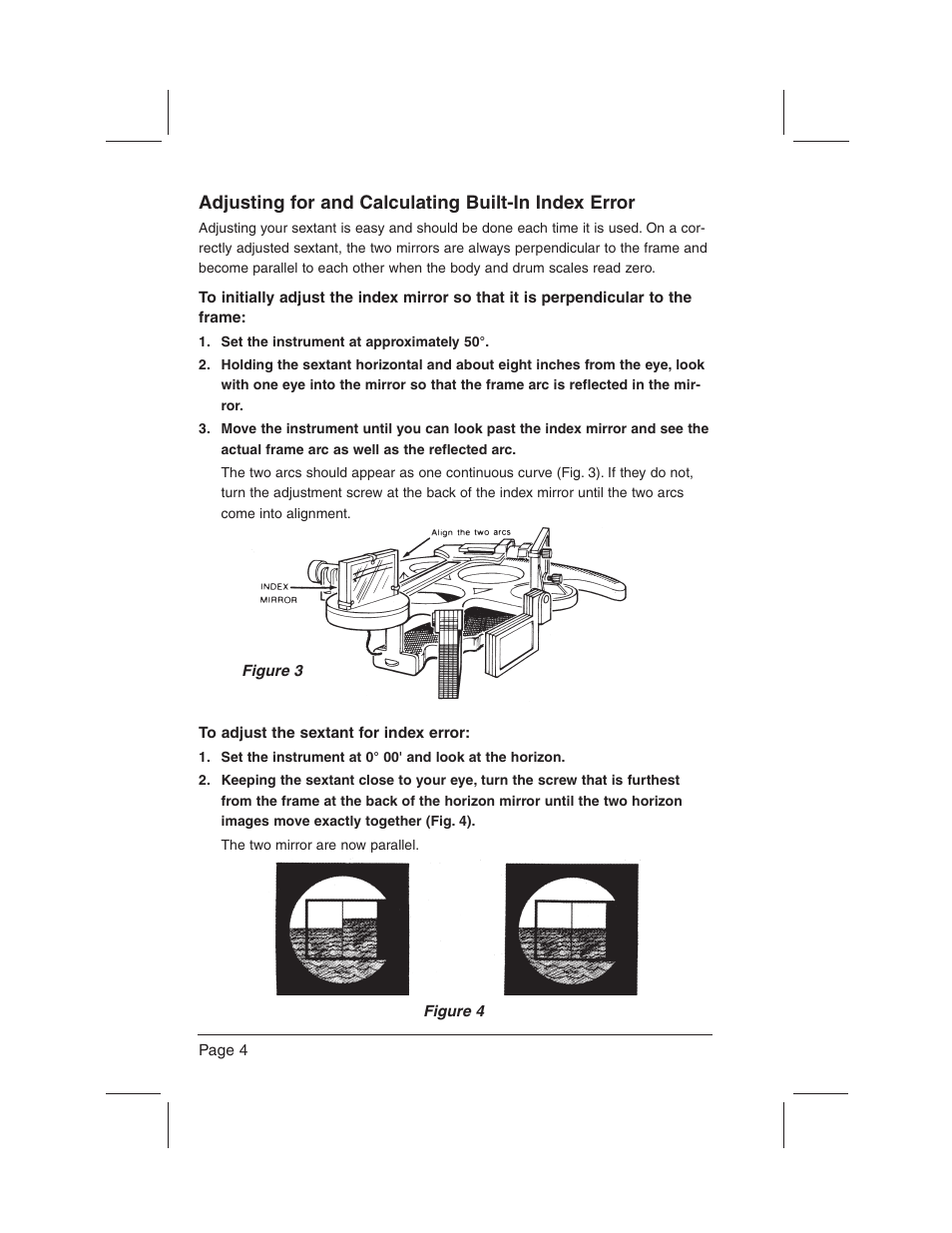 Adjusting for and calculating built-in index error | DAVIS Mark 15, 25 Sextant User Manual | Page 6 / 24