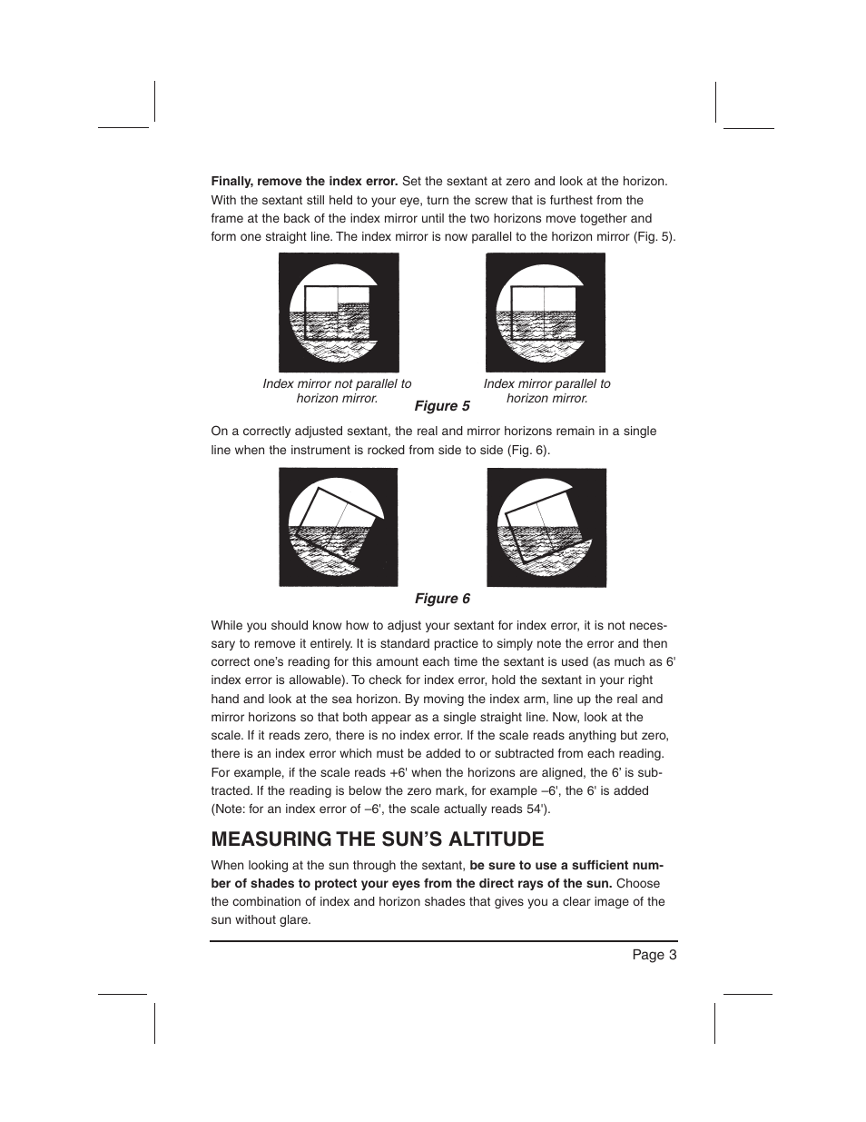 Measuring the sun’s altitude | DAVIS Mark 3 Sextant User Manual | Page 5 / 20