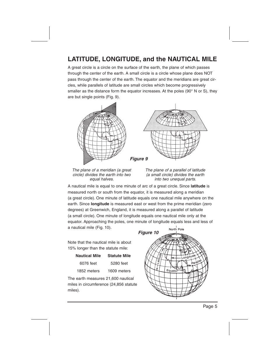 Latitude, longitude, and the nautical mile | DAVIS Mark 3 Sextant User Manual | Page 7 / 20