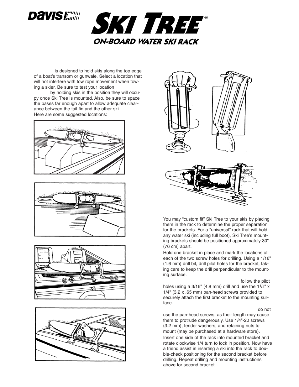 DAVIS Ski Tree User Manual | 2 pages