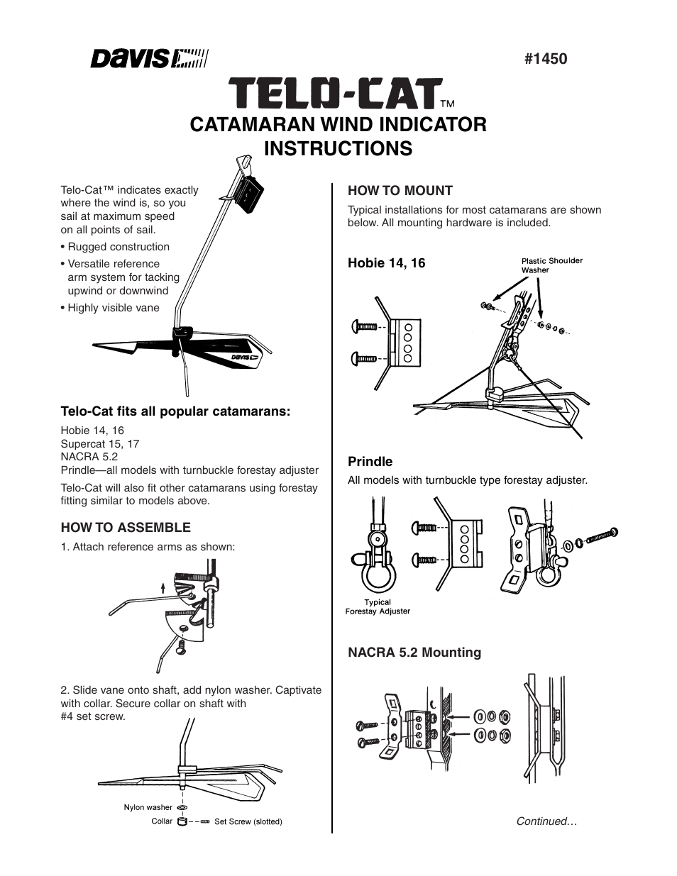 DAVIS Telo-Cat User Manual | 3 pages