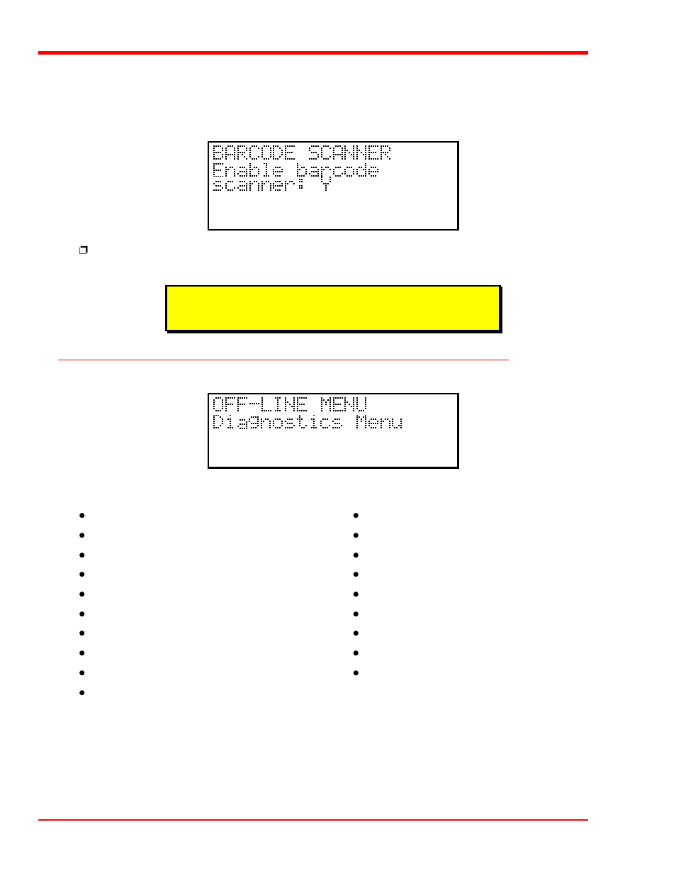 Diagnostics menu, Barcode scanner | ADIC Scalar Series User Manual | Page 38 / 84