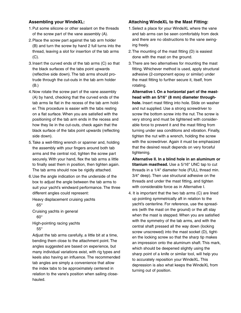 DAVIS Winde XL Instructions User Manual | Page 2 / 3