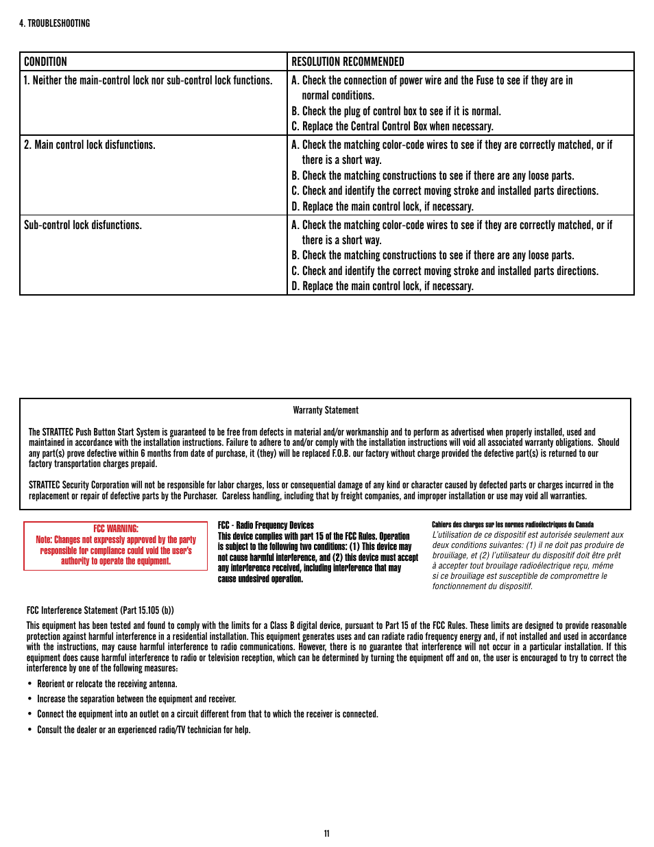 Flaming River Keyless Ignition Systems User Manual | Page 11 / 11