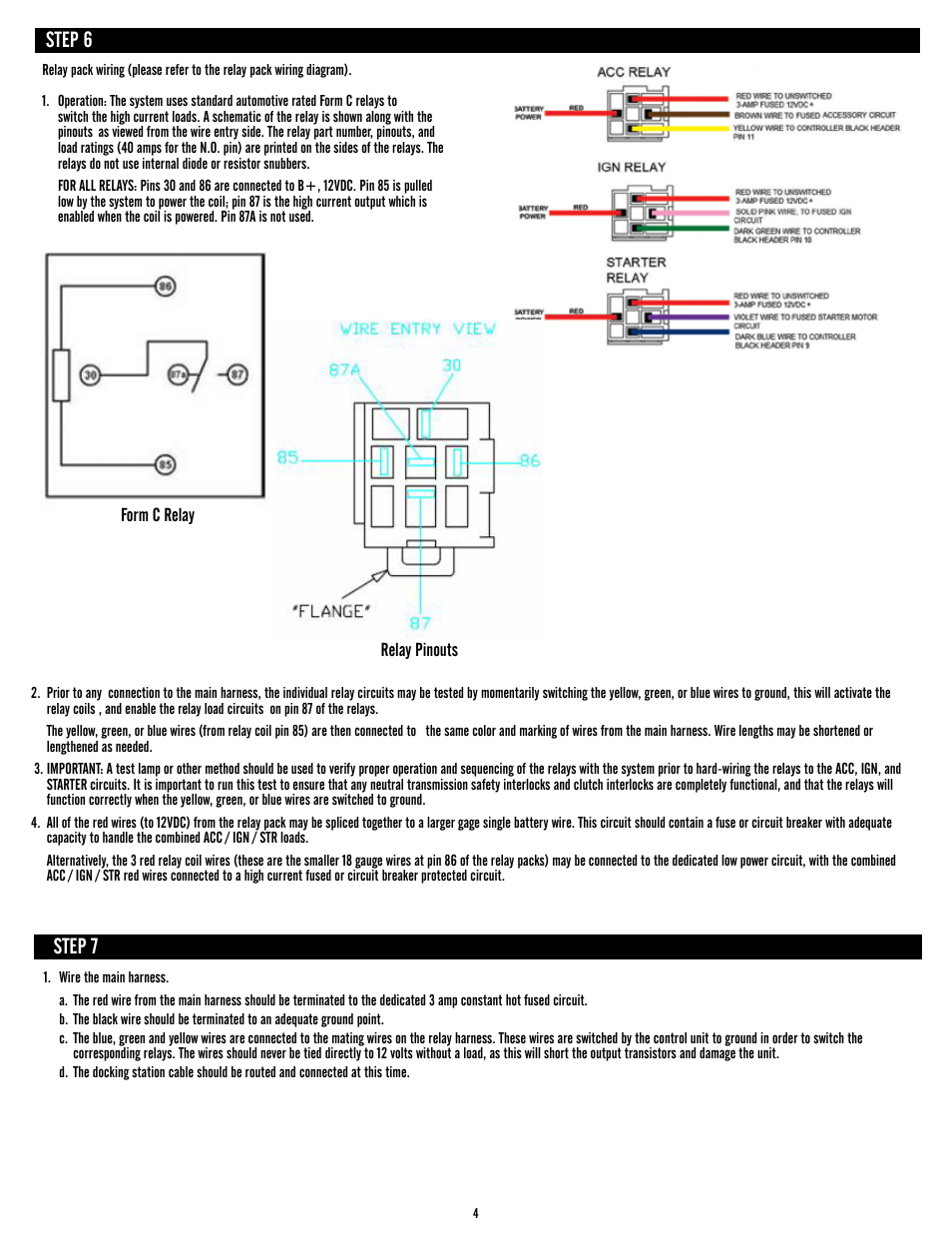 Step 6, Step 7 | Flaming River Keyless Ignition Systems User Manual | Page 4 / 11