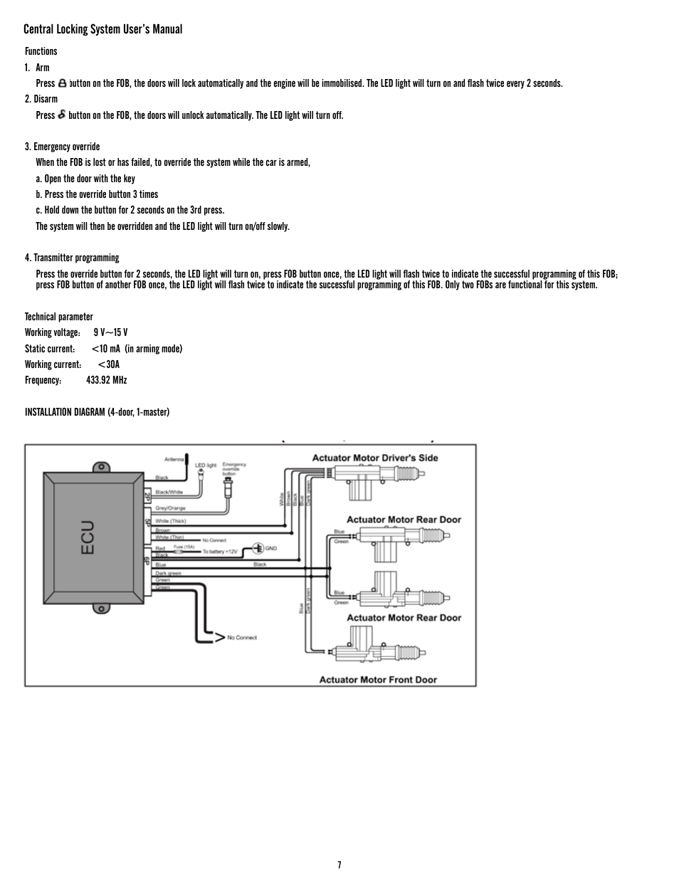 Flaming River Keyless Ignition Systems User Manual | Page 7 / 11