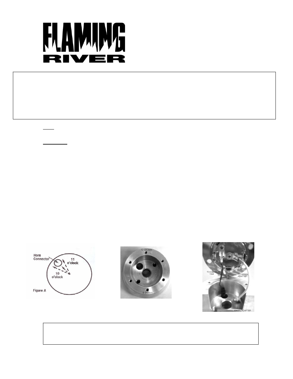 Flaming River Steering Wheels User Manual | 1 page