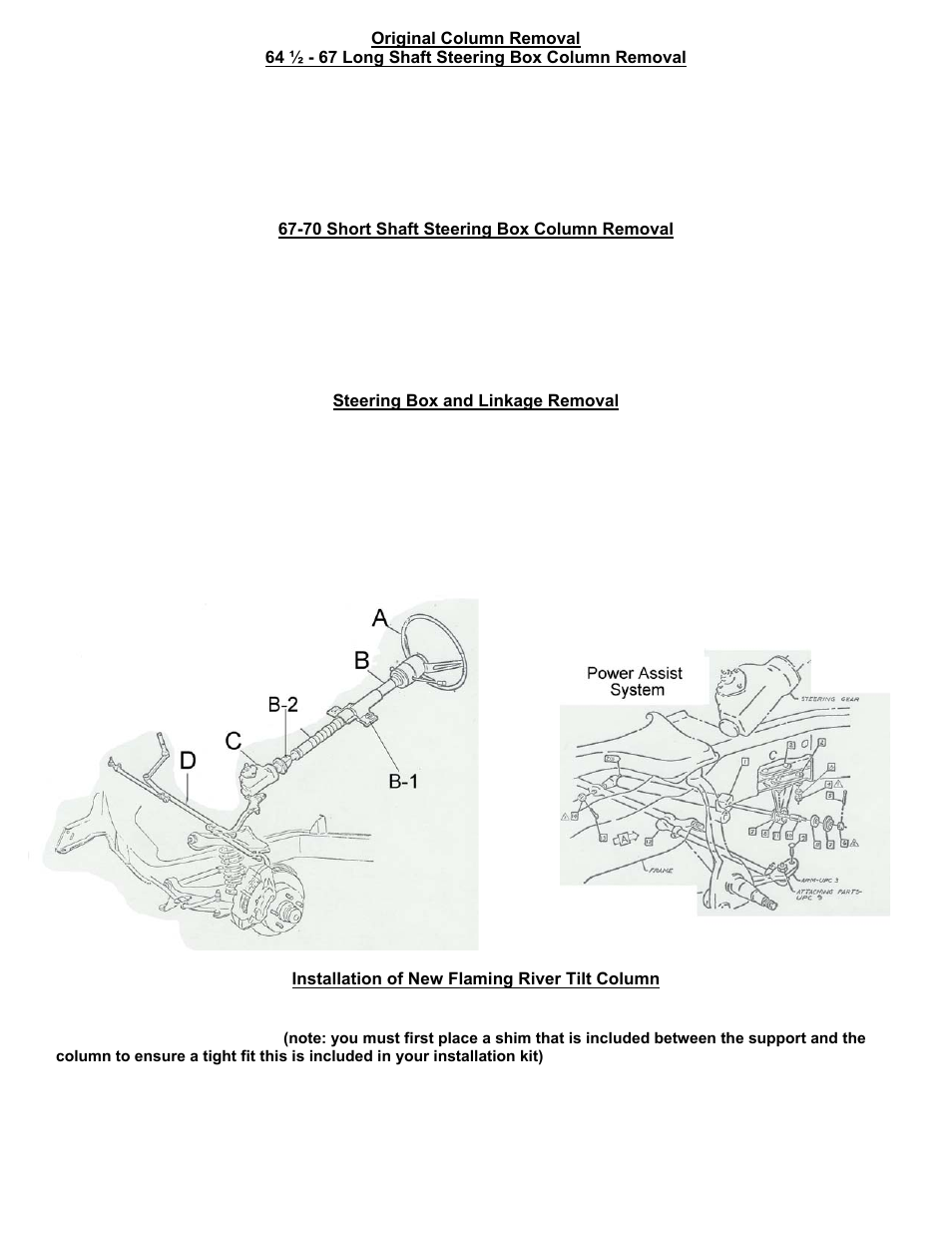 Steering box and linkage removal | Flaming River Mustang Rack & Pinion Cradle Kits 1965-70 User Manual | Page 4 / 12