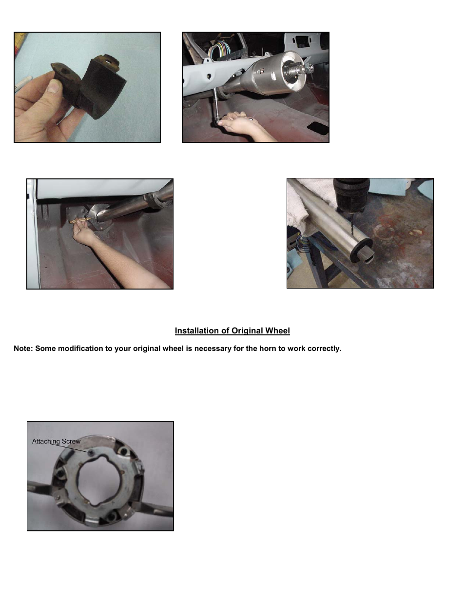 Installation of original wheel | Flaming River Mustang Rack & Pinion Cradle Kits 1965-70 User Manual | Page 5 / 12