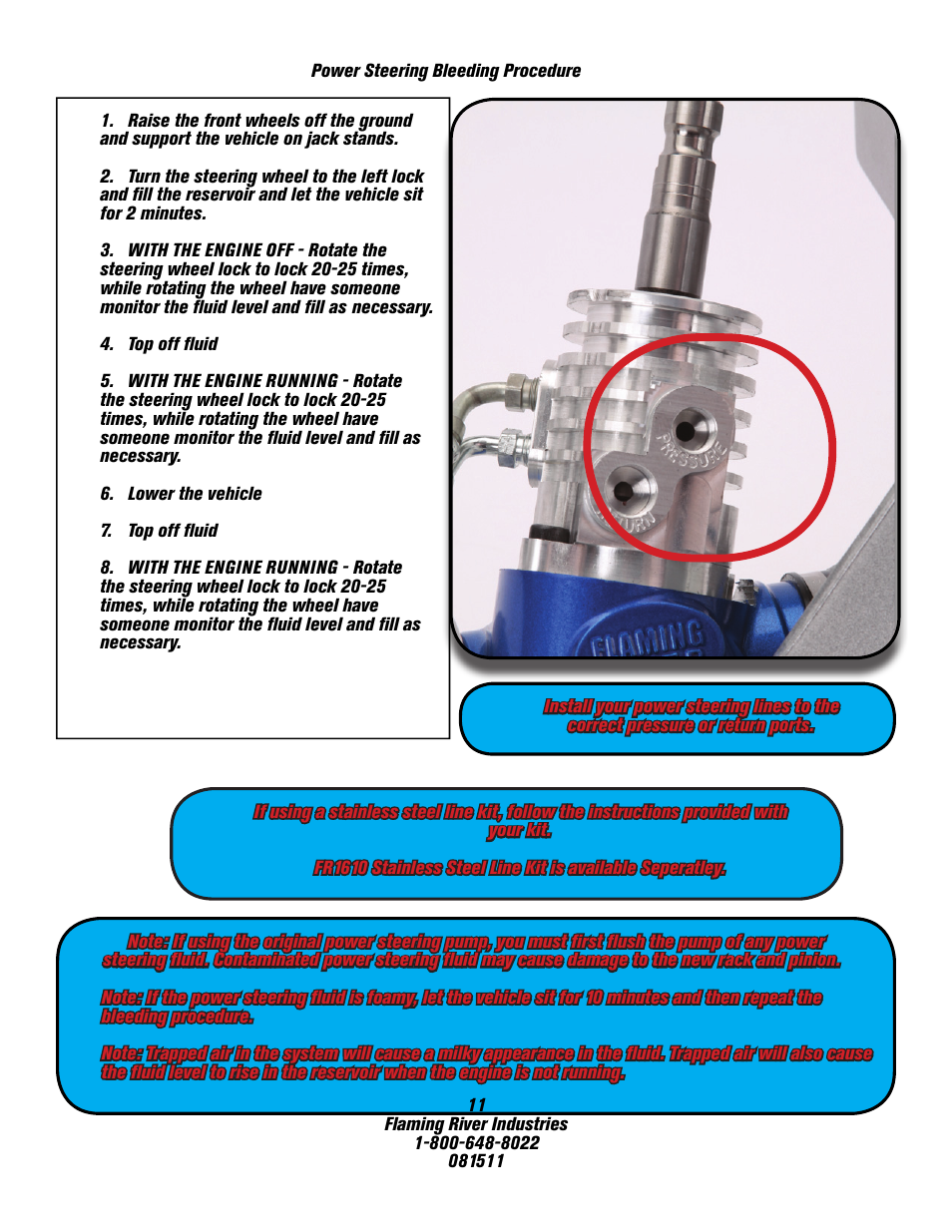 Flaming River Comet/Falcon Rack and Pinion Cradle 1960-65 User Manual | Page 12 / 12