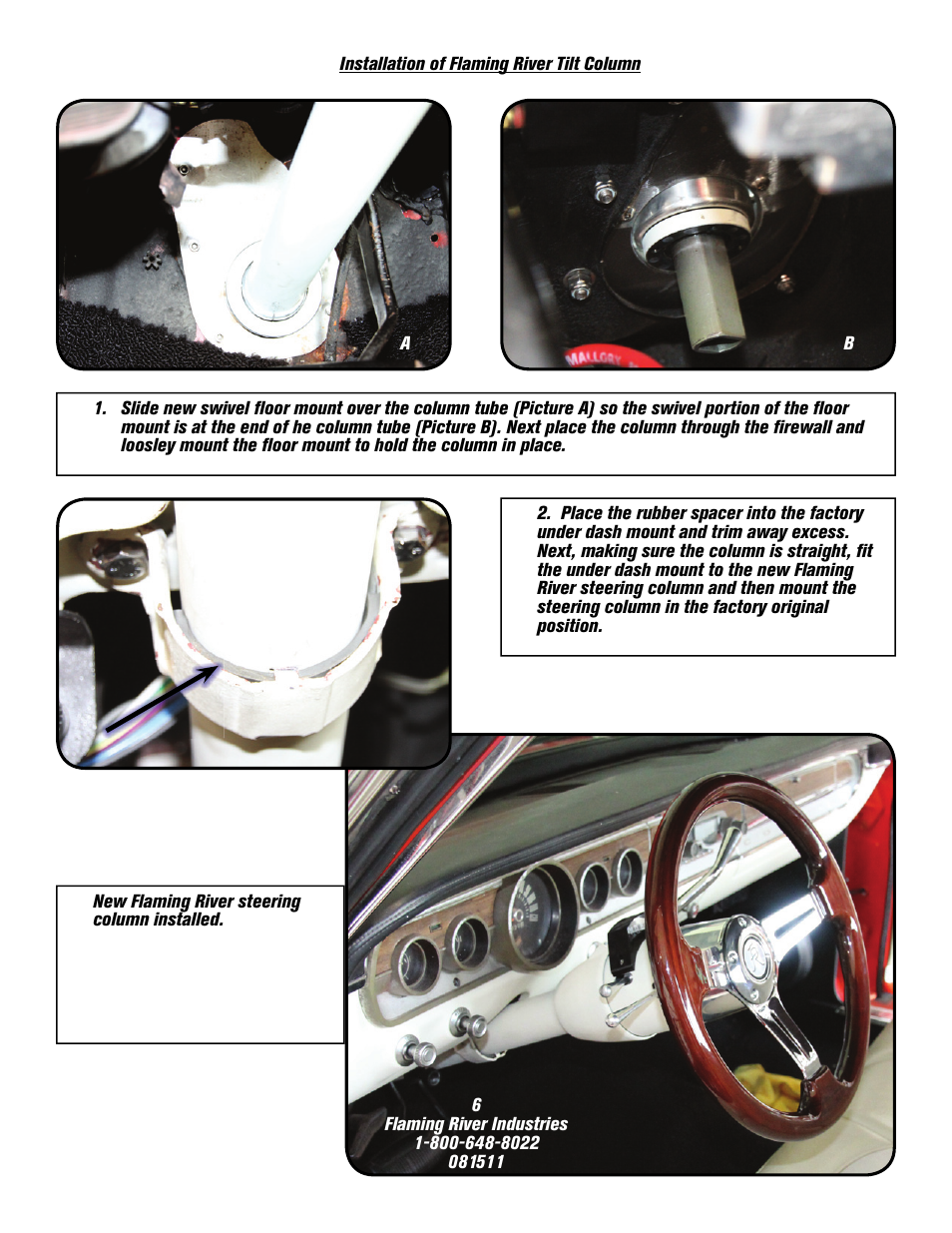 Flaming River Comet/Falcon Rack and Pinion Cradle 1960-65 User Manual | Page 7 / 12