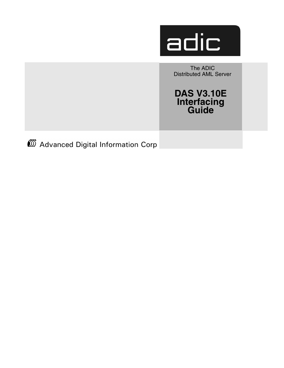 ADIC Server User Manual | 218 pages