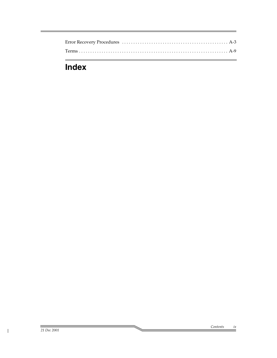 Index | ADIC Server User Manual | Page 11 / 218