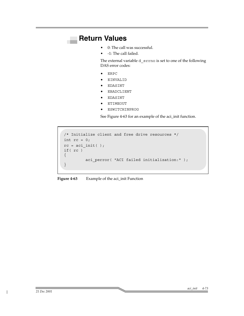 Return values, Return values -73, Figure 4-63 | ADIC Server User Manual | Page 115 / 218