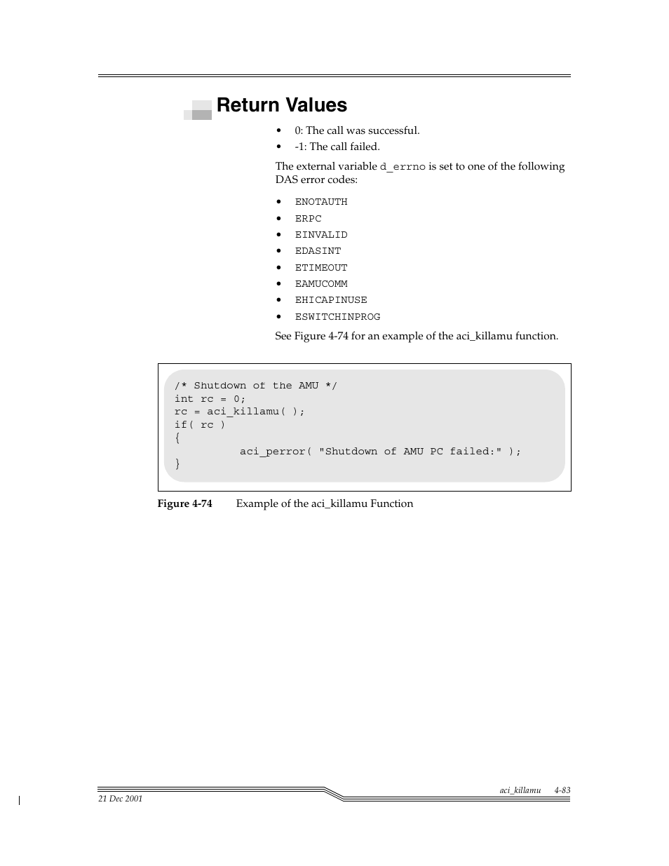 Return values, Return values -83, Figure 4-74 | ADIC Server User Manual | Page 125 / 218