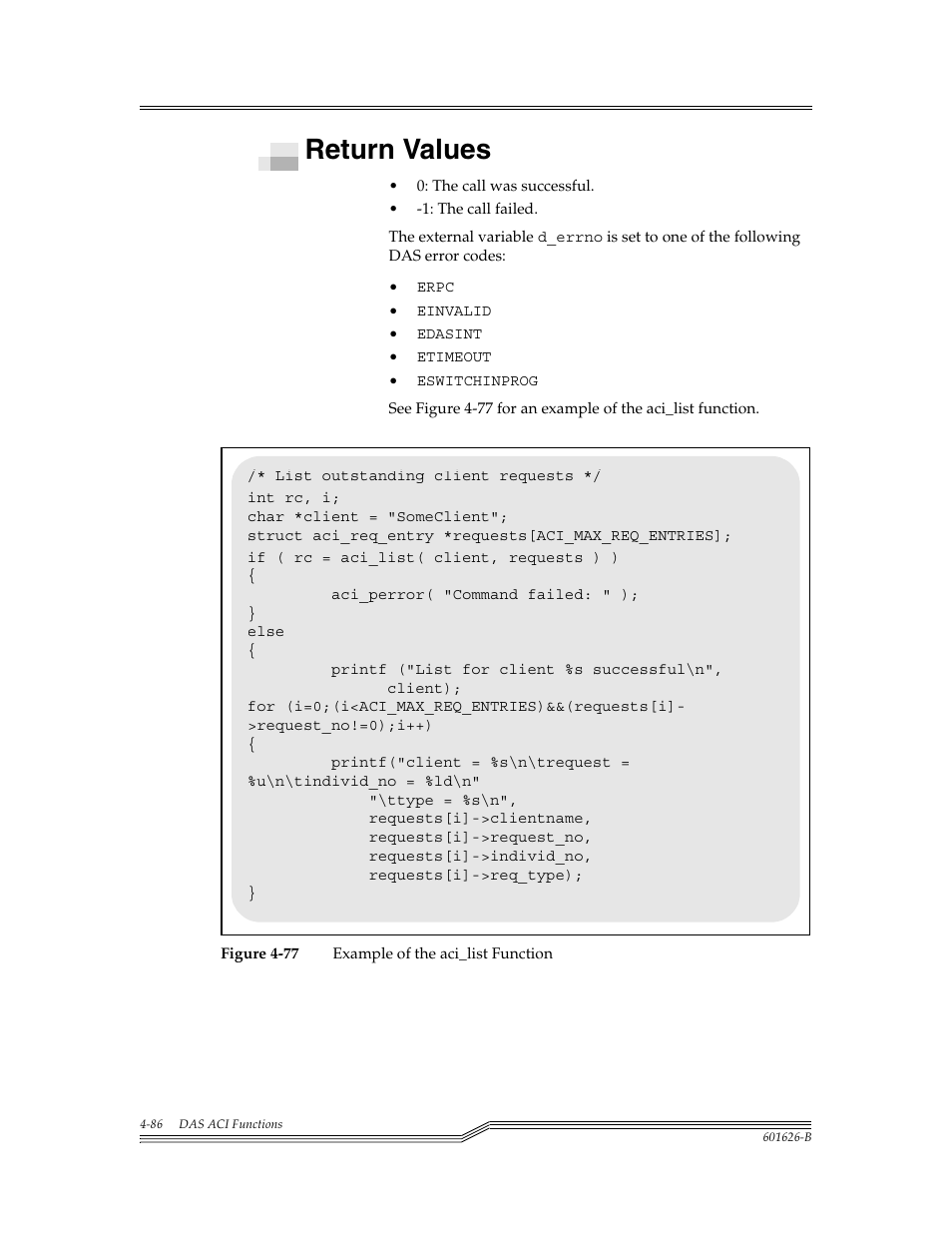 Return values, Return values -86, Figure 4-77 | ADIC Server User Manual | Page 128 / 218