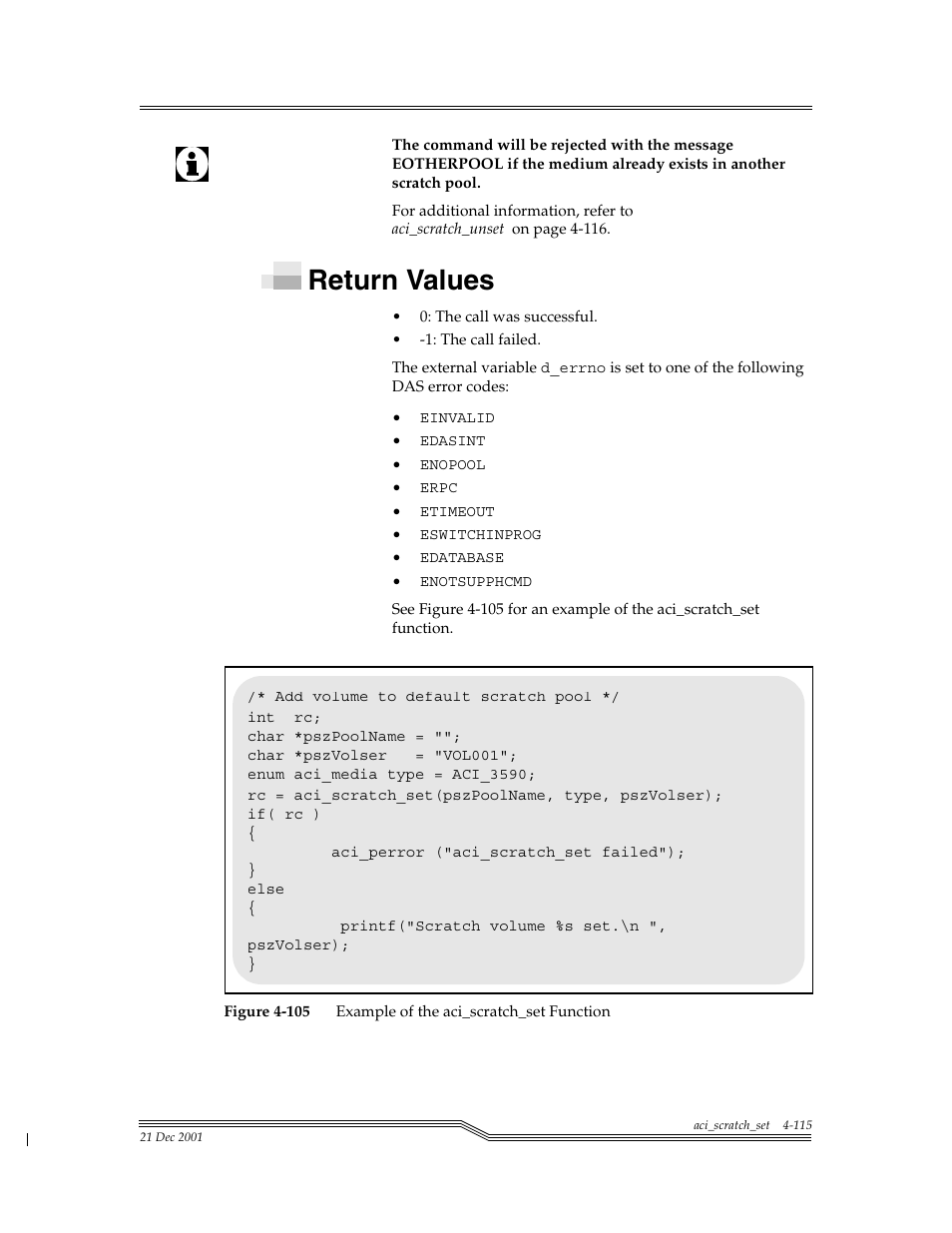 Return values, Return values -115, Figure 4-105 | ADIC Server User Manual | Page 157 / 218