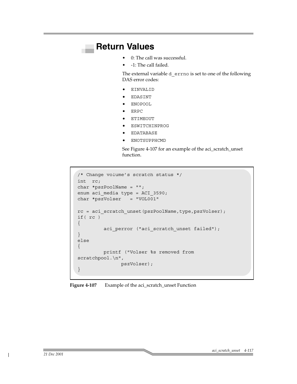 Return values, Return values -117, Figure 4-107 | ADIC Server User Manual | Page 159 / 218