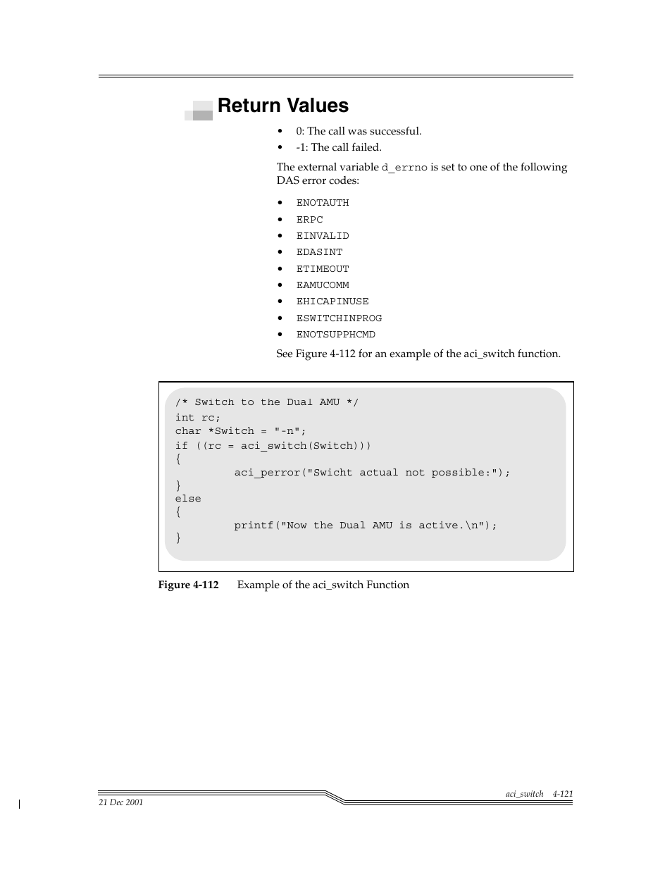 Return values, Return values -121, Figure 4-112 | ADIC Server User Manual | Page 163 / 218