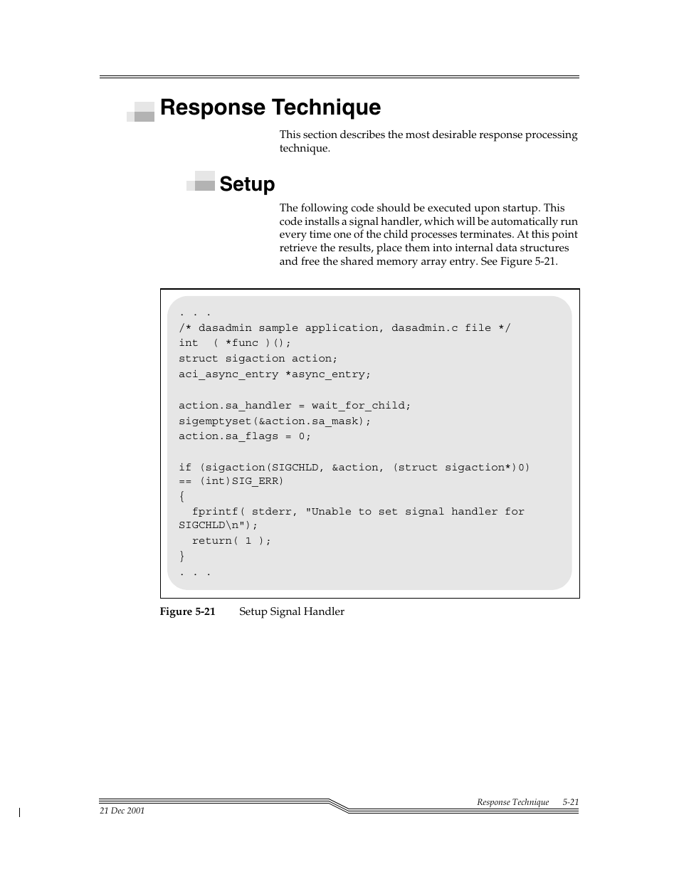 Response technique, Setup, Response technique -21 | Setup -21, Figure 5-21 | ADIC Server User Manual | Page 193 / 218