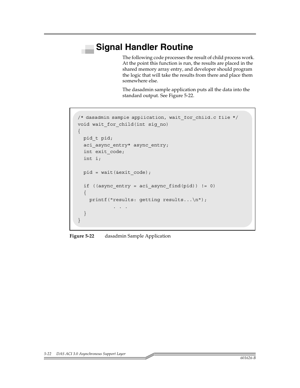 Signal handler routine, Signal handler routine -22, Figure 5-22 | ADIC Server User Manual | Page 194 / 218