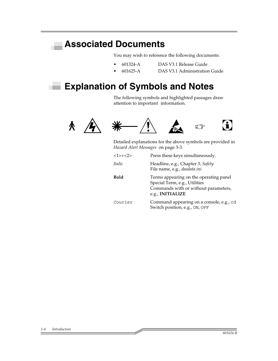 Associated documents, Explanation of symbols and notes, Associated documents -4 | Explanation of symbols and notes -4 | ADIC Server User Manual | Page 26 / 218