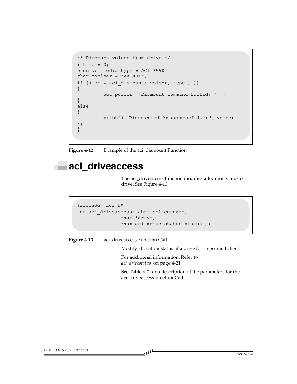 Aci_driveaccess, Aci_driveaccess -18, Figure 4-12 | Figure 4-13 | ADIC Server User Manual | Page 60 / 218