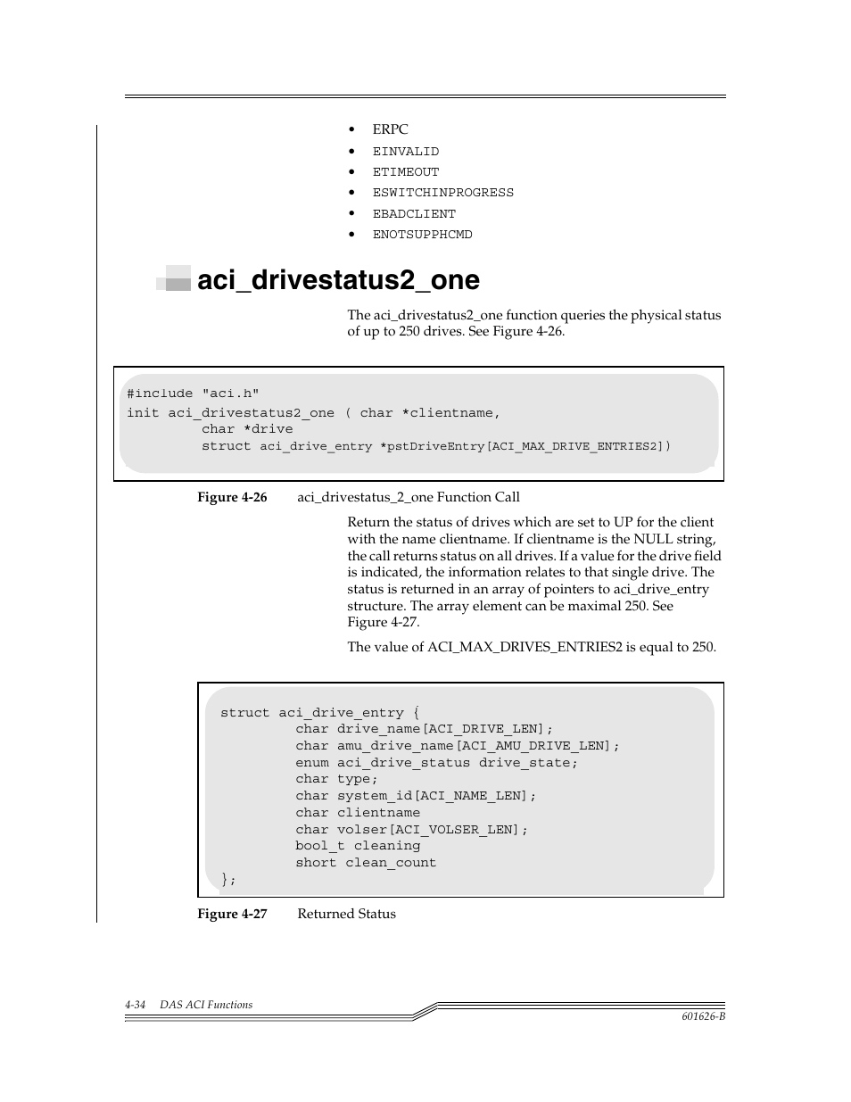 Aci_drivestatus2_one, Aci_drivestatus2_one -34, Figure 4-26 | Figure 4-27 | ADIC Server User Manual | Page 76 / 218