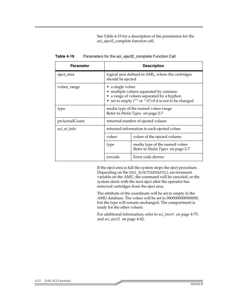 Table 4-19, Para | ADIC Server User Manual | Page 94 / 218