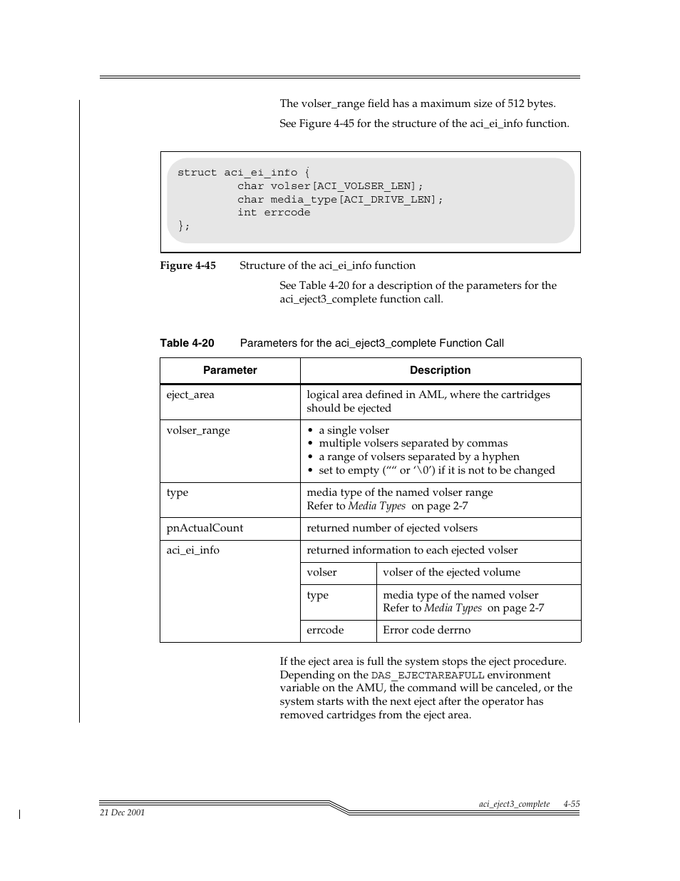 Figure 4-45, Table 4-20, Para | ADIC Server User Manual | Page 97 / 218