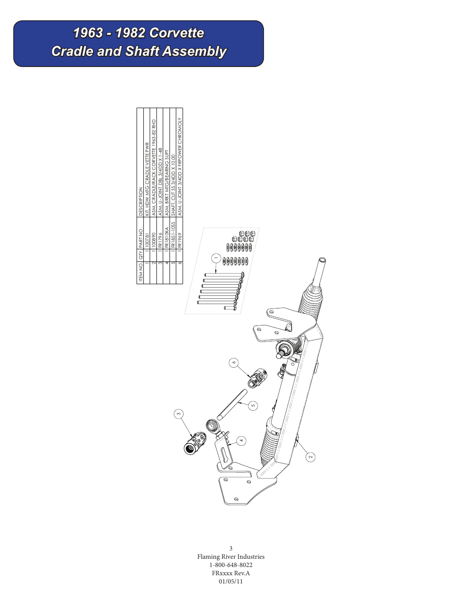 Flaming River Corvette Rack and Pinion 1963-82 User Manual | Page 4 / 10