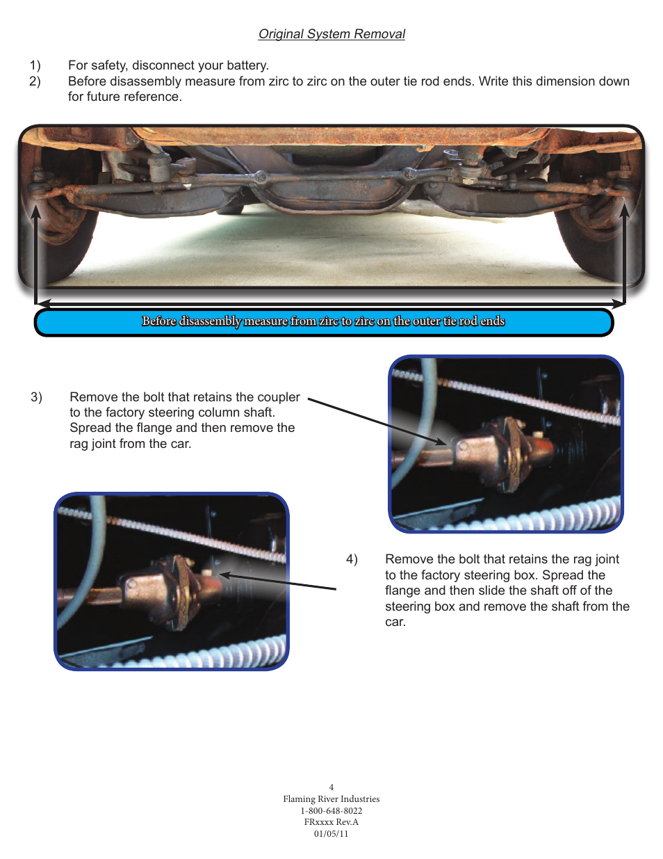 Flaming River Corvette Rack and Pinion 1963-82 User Manual | Page 5 / 10