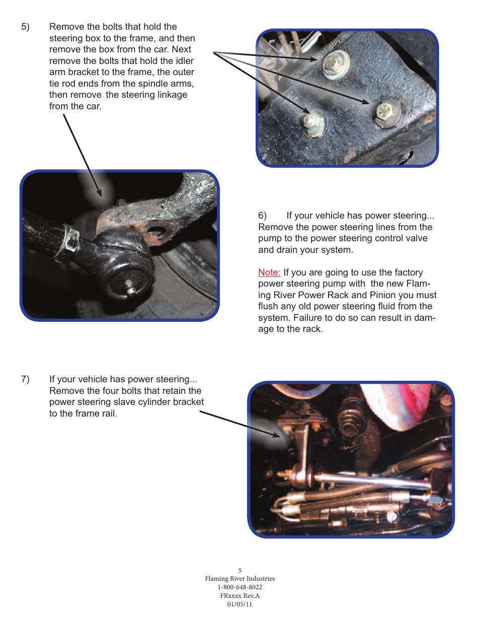 Flaming River Corvette Rack and Pinion 1963-82 User Manual | Page 6 / 10