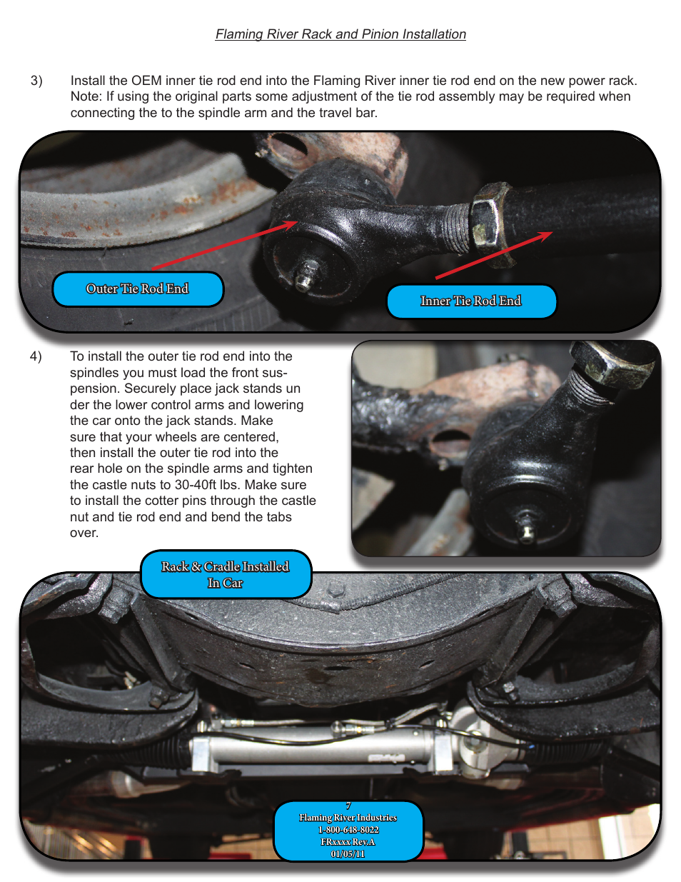 Flaming River Corvette Rack and Pinion 1963-82 User Manual | Page 8 / 10