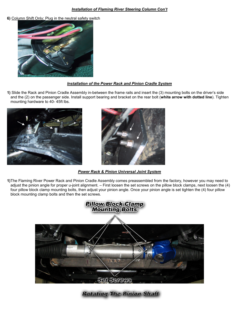 Flaming River Tri-5 5 Power Rack and Pinion User Manual | Page 10 / 12