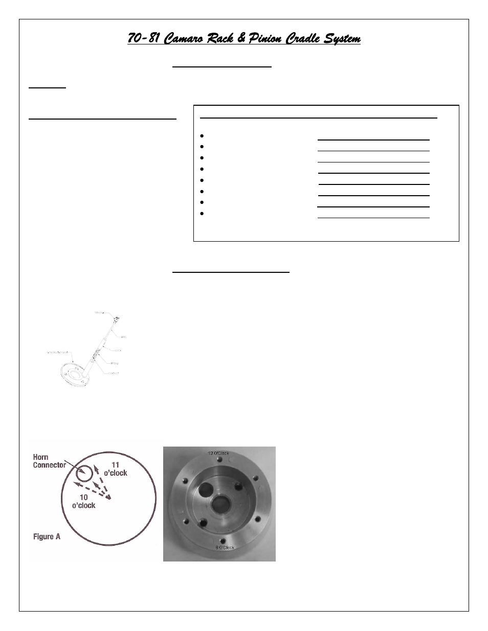 81 camaro rack & pinion cradle system | Flaming River Camaro Rack & Pinion Cradle Kits 1970-81 User Manual | Page 8 / 12