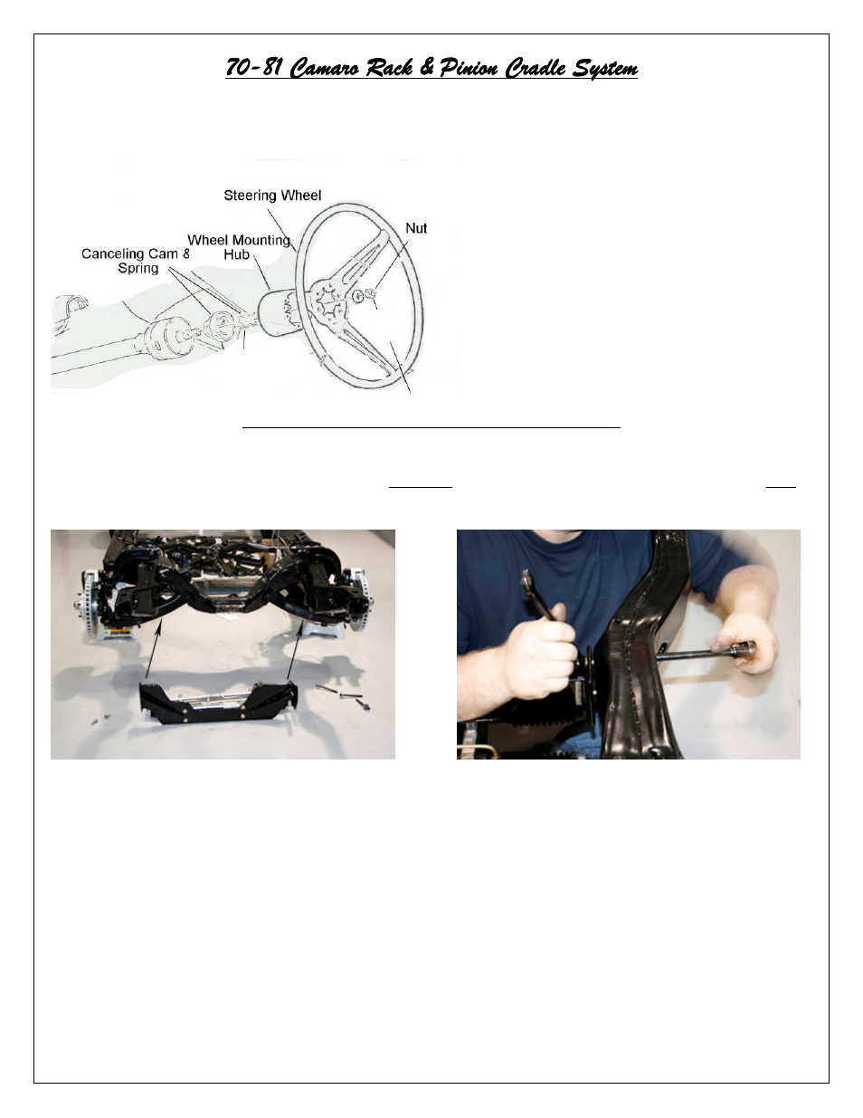 81 camaro rack & pinion cradle system | Flaming River Camaro Rack & Pinion Cradle Kits 1970-81 User Manual | Page 9 / 12