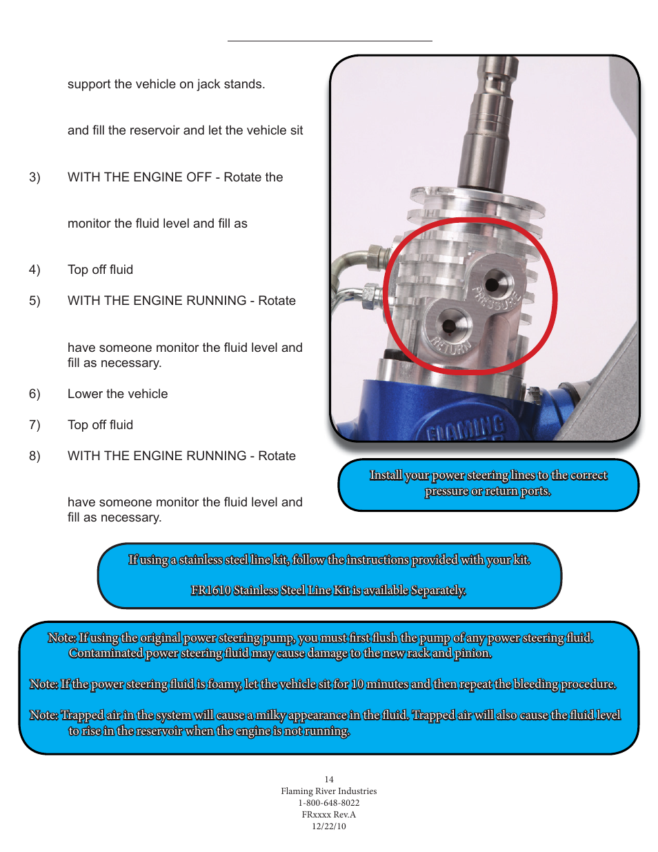 Flaming River Chevelle/El Camino Rack and Pinion 1964-67 User Manual | Page 15 / 16