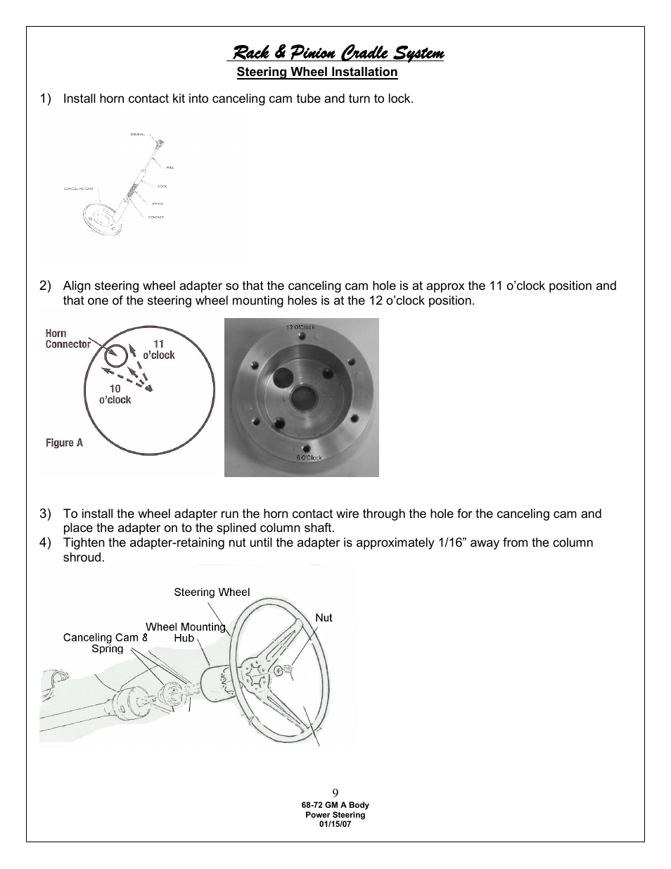 Rack & pinion cradle system | Flaming River Chevelle/El Camino Rack and Pinion 1968-72 User Manual | Page 11 / 15
