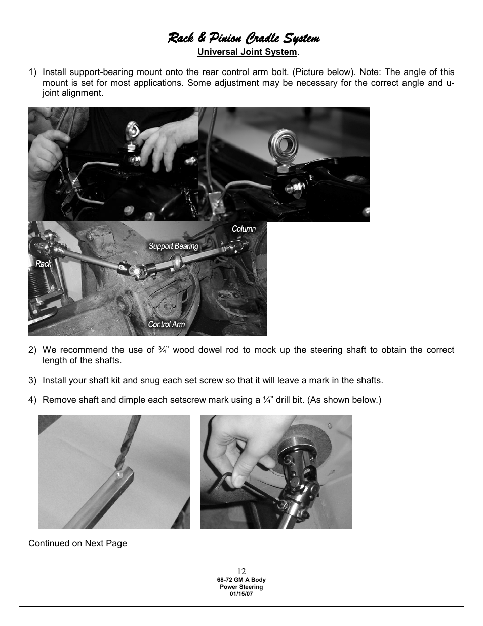 Rack & pinion cradle system | Flaming River Chevelle/El Camino Rack and Pinion 1968-72 User Manual | Page 14 / 15