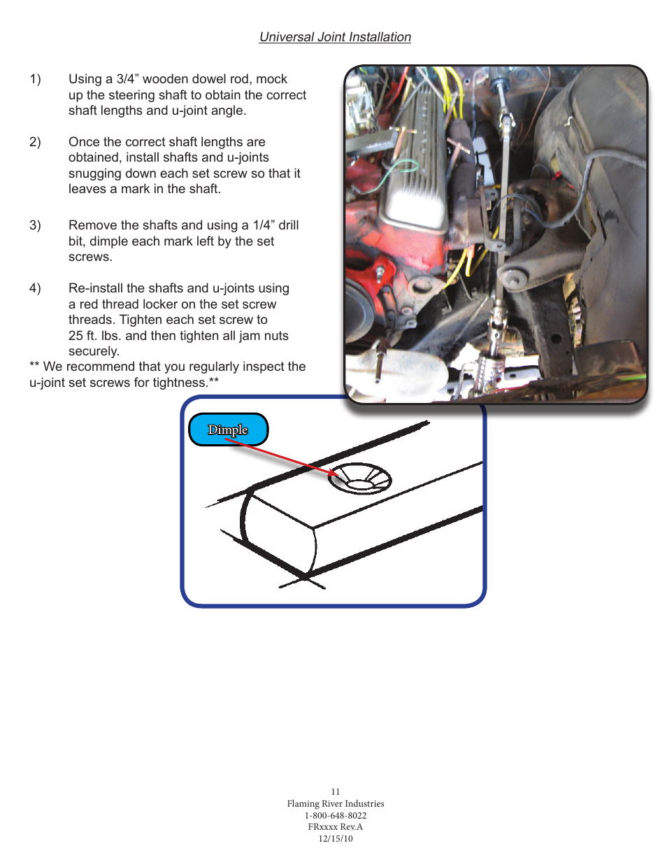 Flaming River Impala Rack & Pinion Cradle Kit 1958-64 User Manual | Page 12 / 14