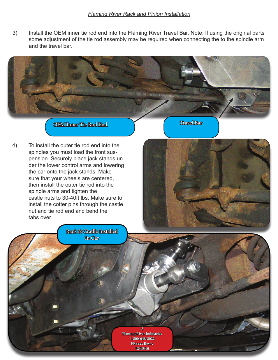 Flaming River Impala Rack & Pinion Cradle Kit 1958-64 User Manual | Page 9 / 14