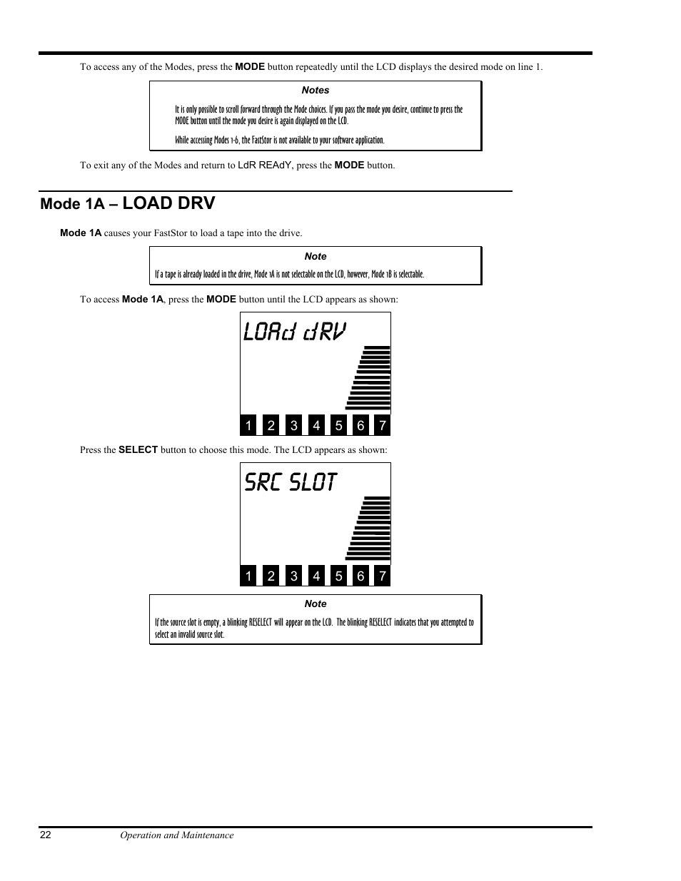 Loa rv, Src slot, Load drv | ADIC FastStor Mass Storage Device User Manual | Page 38 / 68