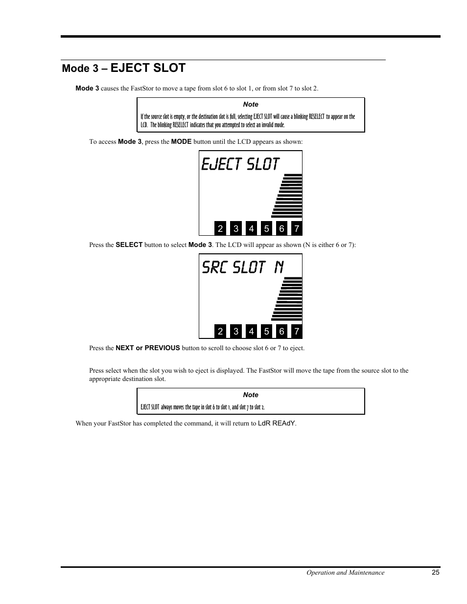 Src slot n, Eject slot | ADIC FastStor Mass Storage Device User Manual | Page 41 / 68